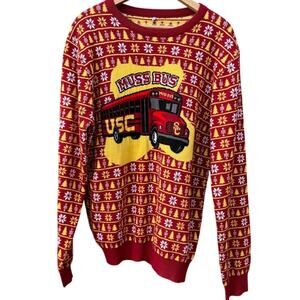 USC Trojans Los Angeles basketball Eric Musselman Muss Buss Sweater red Size XL